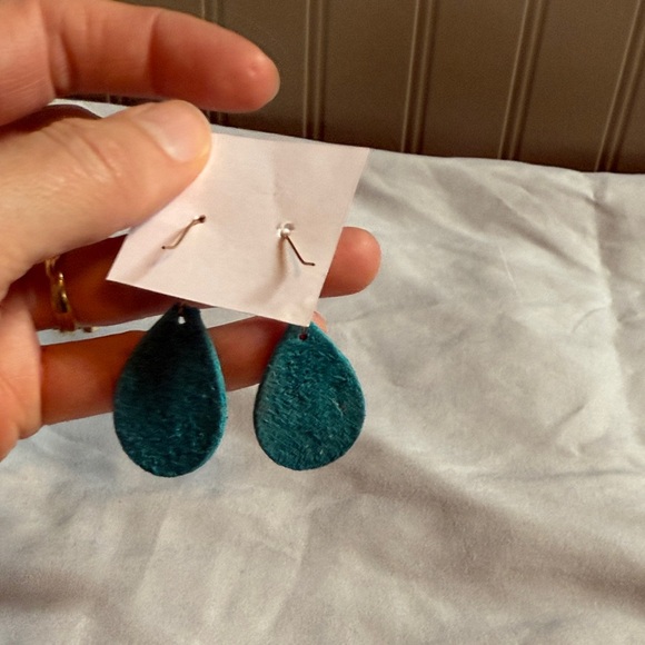 2 for $5 Colorful Leather Teardrop Earrings - Picture 2 of 2